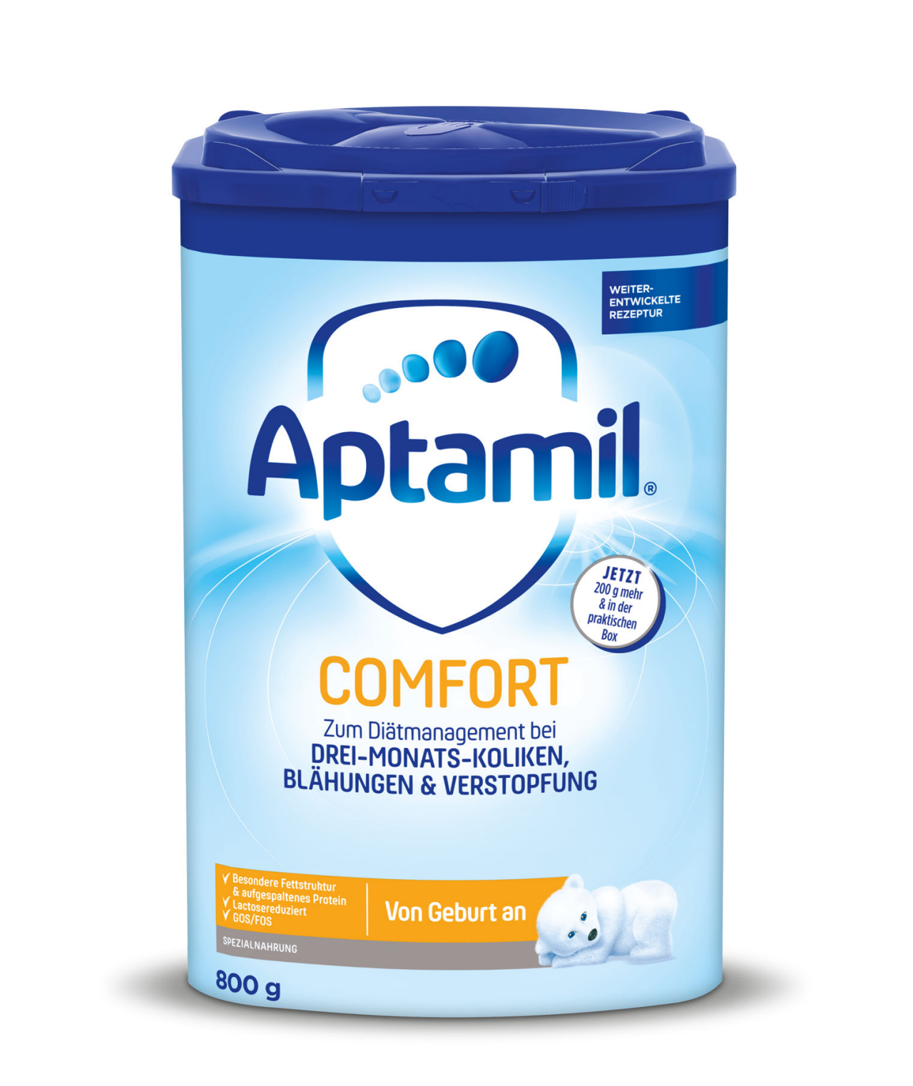 How many types of German Aptamil are there? Aptamil Comfort for babies with digestive disorders