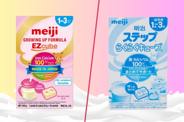 How does imported Meiji milk differ from domestic Meiji milk?