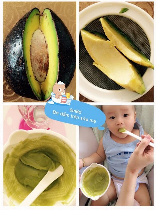 Sharing an ideal weaning menu for 6-month-old babies: Avocado mixed with breast milk